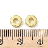 Flat Round Brass Micro Pave Clear Cubic Zirconia Beads KK-K293-61G-2