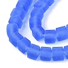 Transparent Frosted Glass Beads Strands GLAA-N072-01A-A13-3