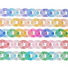 5Strands 5 Colors Transparent Acrylic Handmade Curb Chain AJEW-TA0001-15-1