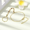 Brass Micro Pave Cubic Zirconia Mittens Bracelets BJEW-C156-01G-2