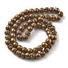 Electroplated Natural Lava Rock Beads Strands X-G-A251-B01-01A-1