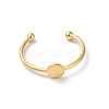 Adjustable 304 Stainless Steel Finger Rings Components STAS-K278-04A-G-2