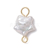 Natural Keshi Pearl Connector Charms PALLOY-JF04243-01-3