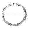 Non-Tarnish 304 Stainless Steel Mesh Chain Necklaces NJEW-Q340-01P-1
