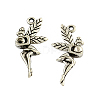 Tibetan Style Alloy Fairy Pendant Rhinestone Settings TIBEP-Q043-350-RS-1