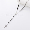 Vintage 304 Stainless Steel Column Rosary Bead Necklaces VY6657-6-1