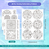 4 Sheets 11.6x8.2 Inch Stick and Stitch Embroidery Patterns DIY-WH0455-139-2