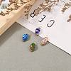 Handmade Millefiori Glass Beads Pendants X-PALLOY-JF00555-4