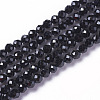 Natural Black Rutilated Quartz Beads Strands G-F596-41-2mm-1