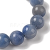 10mm Round Dyed & Heated Natural Blue Aventurine Braided Bead Bracelets BJEW-C067-01C-16-3