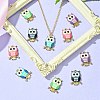 10Pcs 5 Colors Printed Alloy Pendants FIND-YW0004-46B-5