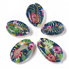 Printed Natural Cowrie Shell Beads X-SSHEL-R047-01-C02-2