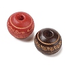 Painted Natural Wood Beads WOOD-N006-02A-M-2