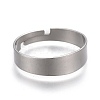 Tarnish Resistant Adjustable 201 Stainless Steel Plain Band Rings STAS-P249-26A-P-2