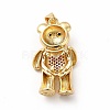 Rack Plating Brass Micro Pave Cubic Zirconia Pendants KK-G456-21G-3