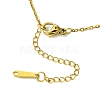 Ion Plating(IP) Rectangle with Initial Letter 304 Stainless Steel Pendant Necklace NJEW-R265-04G-D-4