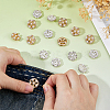 16Pcs 2 Styles 1-Hole Zinc Alloy Rhinestone Shank Buttons BUTT-FH0001-032-8