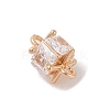 Brass Connector Charms with Glass KK-B100-074G-01-1