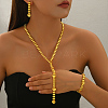 Vintage Iron Heart Necklaces & Bracelets & Earrings Sets for Wedding Party Celebration MC6486-4