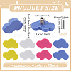 16Pcs 4 Colors Synthetic Rubber Drawer Pull Drop Swing Handles AJEW-NB0008-11-2