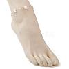 Summer Beach Natural White Shell Link Chain Anklets AJEW-AN00771-03-5