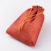 Mixed Color Burlap Packing Pouches Drawstring Bags ABAG-D004-M-3