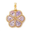 Seed Beads & Glass Beaded Pendants PALLOY-MZ01299-02-1