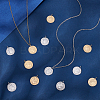 12Pcs 2 Colors 304 Stainless Steel Coin Pendants STAS-UN0064-48-4