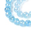Anti-Tarnish Electroplate Glass Beads Strands GLAA-N064-6mm-09-3