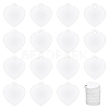 30Pcs Blank Double-sided Heat Transfer Aluminium Pendants DIY-BC0012-89C-1
