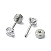 304 Stainless Steel Crystal Rhinestone Ear False Plugs STAS-C089-04B-P-2