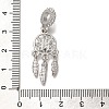 Rack Plating Alloy Rhinestone European Dangle Charms PALLOY-P307-08P-3