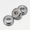Flat Round Brass Spacer Beads KK-L106C-01P-1