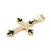 Ion Plating(IP) 304 Stainless Steel Enamel Rhinestone Pendants STAS-Q325-05M-G-2