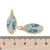 Real 18K Gold Plated Brass Micro Pave Cubic Zirconia Pendants KK-L209-066G-01-3
