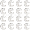 20Pcs 925 Sterling Silver Crimp Bead Cover STER-BBC0009-49-1