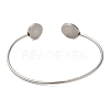 Non-Tarnish 304 Stainless Steel Bangle Makings STAS-R123-01P-2