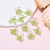 10Pcs Glass Pendants PALLOY-YW00093-03-1