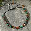 Natural Gemstone Beads Braided Bead Bracelets for Men Women YQ1322-4