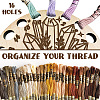 16-Position Wood Embroidery Thread Storage Trays TOOL-WH0056-033-5