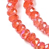 Baking Electroplate Glass Beads Strands DGLA-A039-J8mm-BM-4