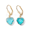 Glass Leverback Earring EJEW-C077-14KCG-2