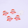 2-Hole Printed Wooden Buttons WOOD-WH0104-07-2