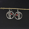 Zinc Alloy Enamel Dangle Earrings FS-WG03B65-01-1