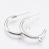 Brass Stud Earring Findings X-KK-S345-030P-2