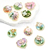 10Pcs 10 Styles Rack Plating Alloy Rhinestone Enamel Pendants ENAM-YW0008-30-2