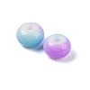 Opaque Spray Painted Glass Beads GLAA-G118-01N-2