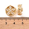 Brass Micro Pave Clear Cubic Zirconia Beads KK-S389-27G-3