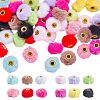 48Pcs 12 Colors Velvet Imitation Rabbit Fur European Beads FIND-SZ0019-28-1