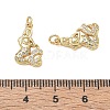 High Polished Ocean Brass Micro Pave Clear Cubic Zirconia Pendants CU-CBAF3CF-02A-01-3
